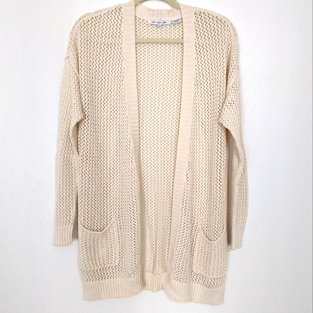 100% Cotton Open Cardigan - sz S